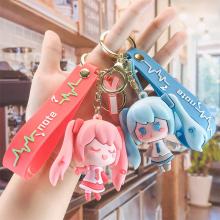 Hatsune Miku anime figure doll key chain