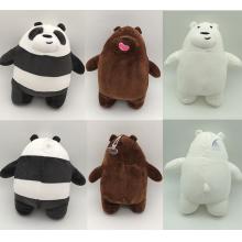 10inches We Bare Bears plush dolls set(3pcs a set)