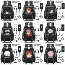 Jujutsu Kaisen anime USB charging laptop backpack ...