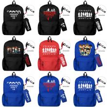 Stranger Things anime backpack bag + pen bag