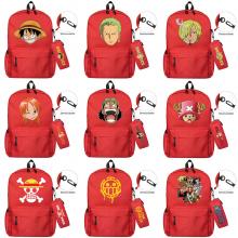 One Piece anime backpack bag + pen bag