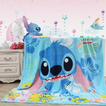 Stitch KT Mickey pooh anime flannel blanket