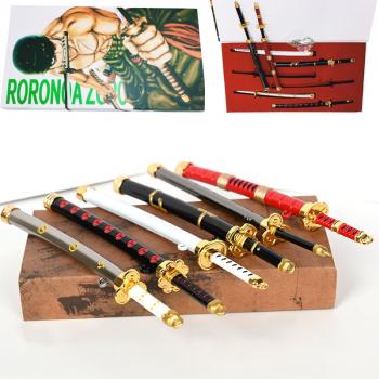 One piece Zoro anime knife weapon key chains set(6pcs a set)