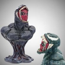 Venom Spider man head anime figure