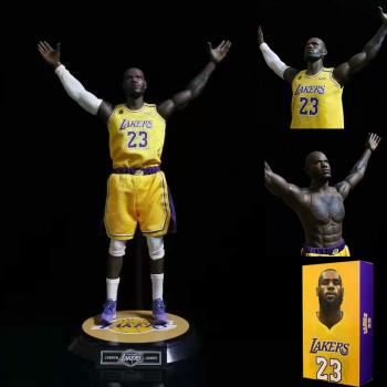 NBA star LeBron James real cloth figure