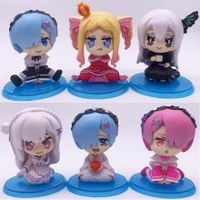 Re:Life in a different world from zero figures set(6pcs a set)(OPP bag)