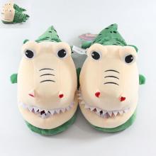 Crocodile plush shoes slippers a pair 28CM