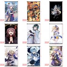 Genshin Impact game wall scroll wallscroll(60*90CM...