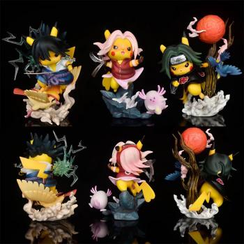 Naruto Uchiha Itachi/Sasuke/Haruno Sakura pikachu anime figure