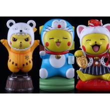 Pikachu cos Doraemon Lucky Cat Bear anime figure