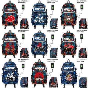 Naruto anime canvas camouflage backpack bag