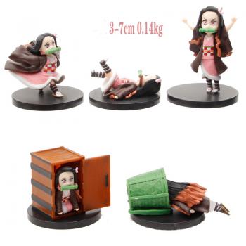 Demon Slayer Kamado Nezuko anime figures set(5pcs a set)