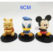 Mickey Pooh bear anime figure dolls set(3pcs a set...
