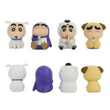 Crayon Shin-chan animal anime figures set(4pcs a s...