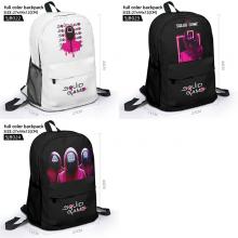 Squid game full color backpack bag