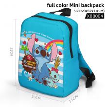 Stitch anime full color mini backpack bag