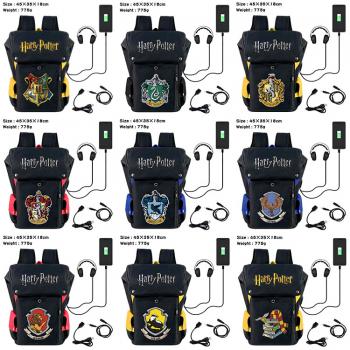 Harry Potter USB nylon backpack school bag
