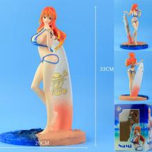 One Piece Nami surfing anime figure