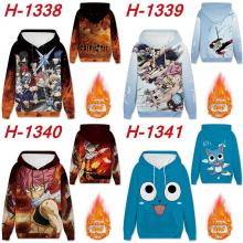 Fairy Tail thickened and cashmere hoodie sweater c...