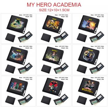 My Hero Academia anime black wallet