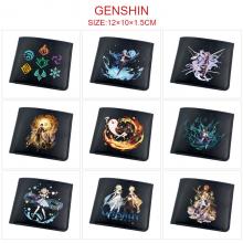 Genshin Impact game black wallet