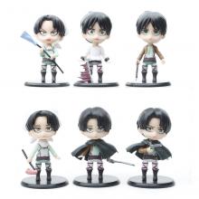 Attack on Titan anime figures set(6pcs a set)(OPP bag)