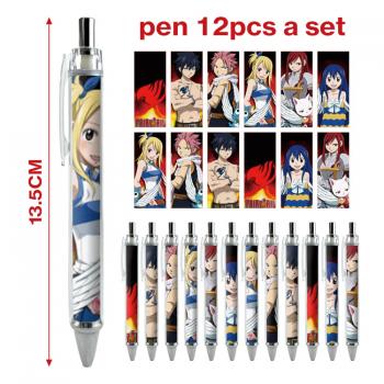 Fairy Tail anime ballpoint pen ball pens(12pcs a set)