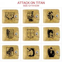 Attack on Titan anime buckle wallet