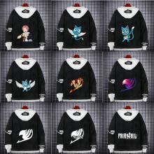 Fairy Tail anime fake two pieces denim jacket hood...