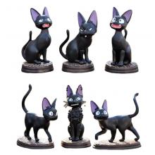 Kiki's Delivery Service JiJi anime figures set(6pcs a set)(OPP bag)