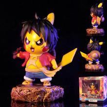 One Piece Pikachu cos Luffy anime figure