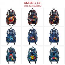 Among Us game USB camouflage backpack school bag