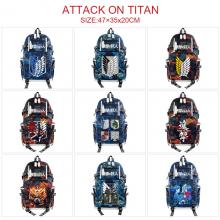 Attack on Titan anime USB camouflage backpack scho...