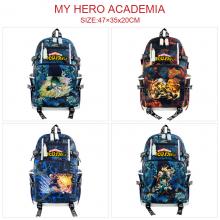 My Hero Academia anime USB camouflage backpack sch...