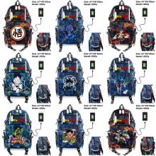 Dragon Ball anime USB camouflage backpack school b...