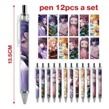 Demon Slayer anime ballpoint pen ball pens(12pcs a set)