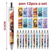 Genshin Impact game ballpoint pen ball pens(12pcs ...