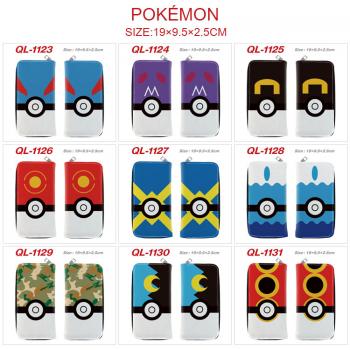 Pokemon anime long zipper wallet purse