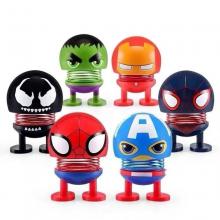 The Avengers Iron Spider man Hulk spring head shak...