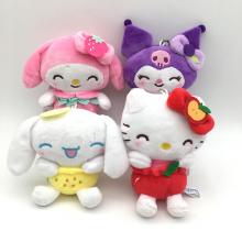 5inches hello kitty Melody Kuromi plush dolls set(...