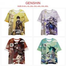 Genshin Impact game short sleeve t-shirt
