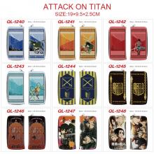 Attack on Titan anime long zipper wallet purse