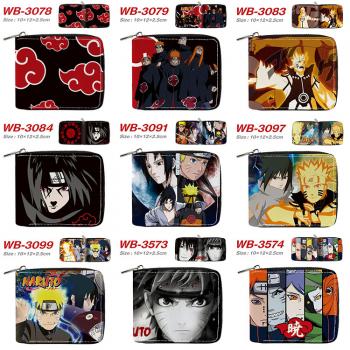 Naruto anime zipper wallet purse