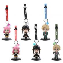 SPY FAMILY anime figure doll key chains set(6pcs a set)