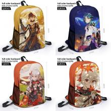 Genshin Impact game full color backpack bag