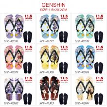 Genshin Impact game flip flops shoes slippers a pa...