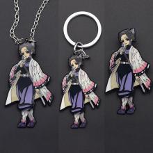 Demon Slayer Kochou Shinobu anime key chain/neckla...