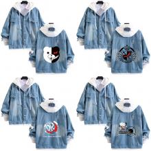 Dangan Ronpa fake two pieces denim jacket hoodie c...