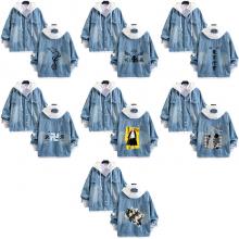 Tokyo Revengers fake two pieces denim jacket hoodie cloth