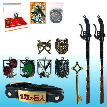 Attack on Titan anime key chains set(10pcs a set)